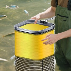 Fishing Trap | Square Crawdad Trap,Thickened Minnow Basket Guard Crawfish Net Bag for River Aquarium Saltwater Freshwater Crab Shrimp Turtle Daily Use Beginners