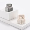 Papten Exquisite Velvet Wedding Ring Box 3 Slot Ring Gift
