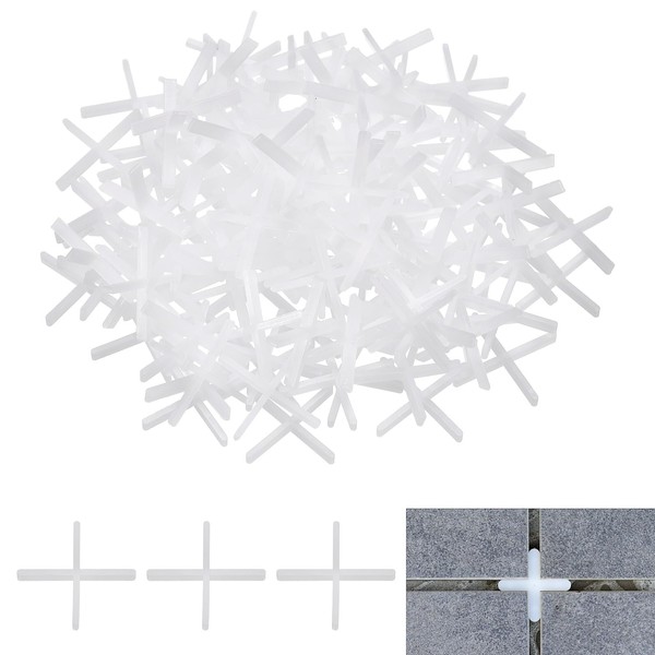 sourcing map 600Pcs Tile Spacers, 1.5mm 1/16" Thick Cross Shape