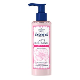 Acqua alle Rose, Soothing Cleansing Milk with Chinensis Rose Extract, Ideal for Dry or Sensitive Skin, Gently Cleanses and Moisturises the Skin, Daily Use, 200 ml