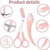 6-Piece Eyebrow Trimmer Set: 2 Eyebrow Scissors with Combs, 4