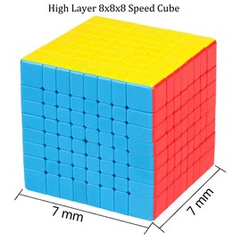 BestCube 8x8 Cube Stickerless 8x8x8 Speed Cube Puzzle Gifts Toys(70mm)