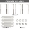 LifCratms 4 Sets 304 Stainless Steel Square U-Bolts, M6 x