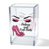 Vgrti Makeup and High Heels Acrylic Brush Organizer Holder, High