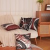 EZVING Burgundy Set of 4 Throw Pillow Covers Modern Abstract