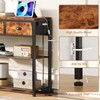 Furologee Console Table with Charging Station & 3 Fabric Drawers,