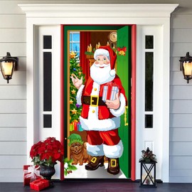 FCSNJH Christmas decoration, Christmas decoration door, door decoration, Christmas door cover, Christmas banner