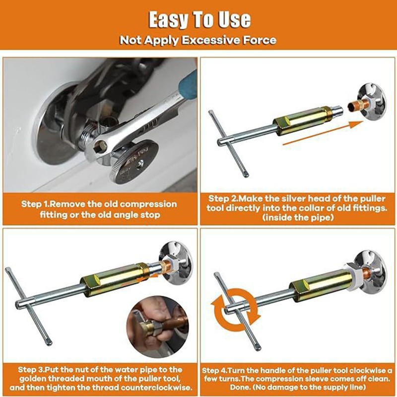 Compression Sleeve Puller Tool,Compression Ring Removal Tool | Plumbing Maintenance