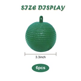osseph Fruit Fly Traps Ball Sticky Traps Ball, 6 PCS Gnat Traps Flying Insects Traps Ball for Indoor Outdoor House Kitchen Plants Trees Flying Insects (6PCS, Green)