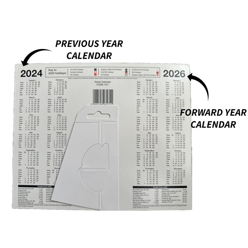 2025 Freestanding Desktop yearly Planner