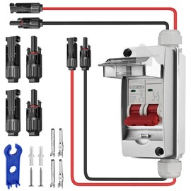 BAIFULAI DC Isolator Switch PV System, IP65 Waterproof PV Circuit Breaker 32A DC500V, Isolator Switch Photovoltaic, Circuit Breaker for Photovoltaic Module System Solar System Balcony Power Plant