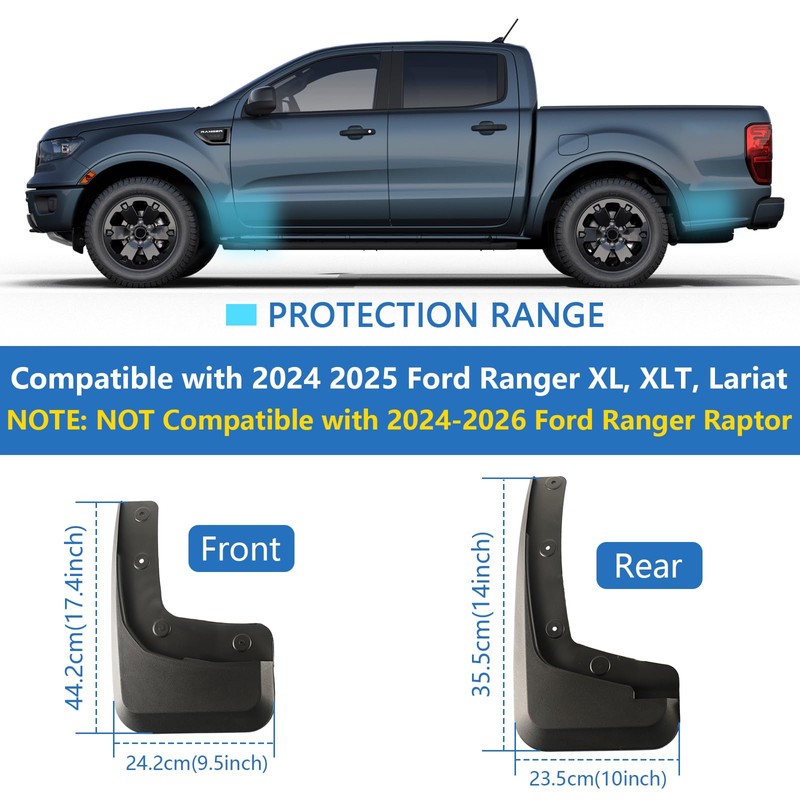 Fancemot Mud Flaps Splash Guards Compatible with 2024 2025 2026
