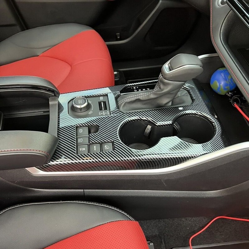 ruihe Carbon Fiber Color Gear Shift Knob, Console Panel Trim,
