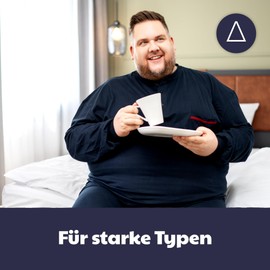 ADAMO Short Pyjamas for Men Striped with Serafino Neckline Anil Royal Blue up to Plus Size 10XL, blue