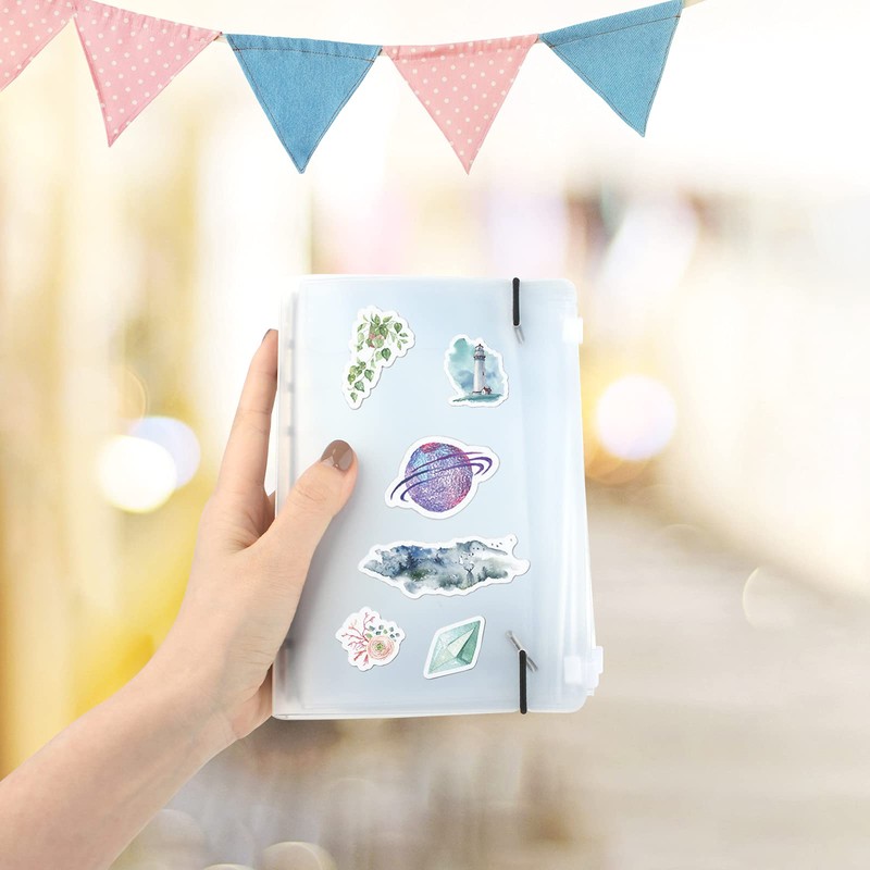 A6 Ring Binder Notebook with 20Pcs Plastic Binder Envelopes Binder