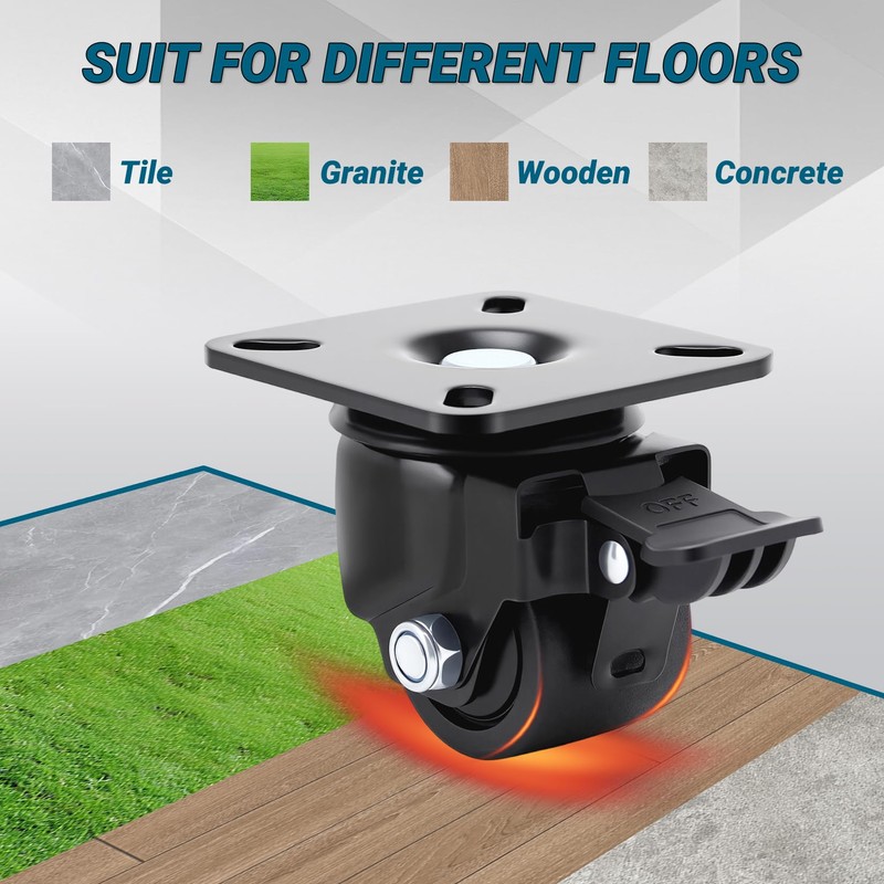 Humagineer 2-Inch Casters Set of 4 Heavy Duty, Load 2200
