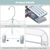 20 Pcs Clear Plastic Pant Hangers with Clips - 14"