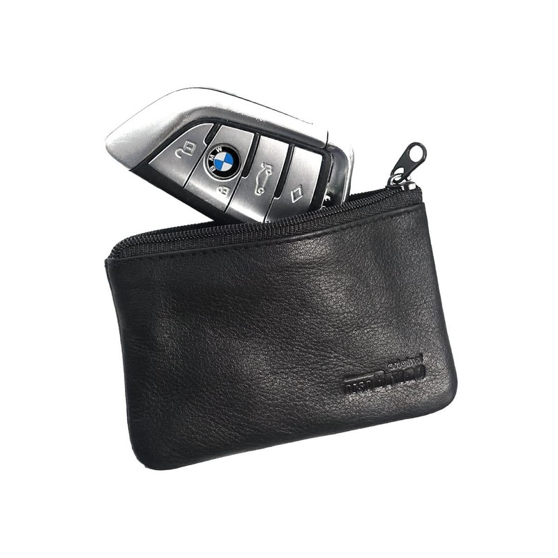 Leather Key Case 310, Soft touch cowhide leather black