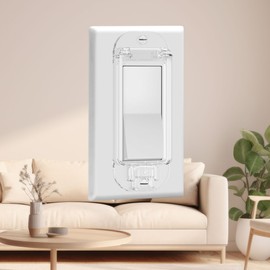 (Clear,4 Pack) Light Switch Cover Guard,Light Switch Plate,ChildProof Wall Switch Guard Keeps Lights or Switches from Being Accidentally Turned ON or Off, Rocker Style