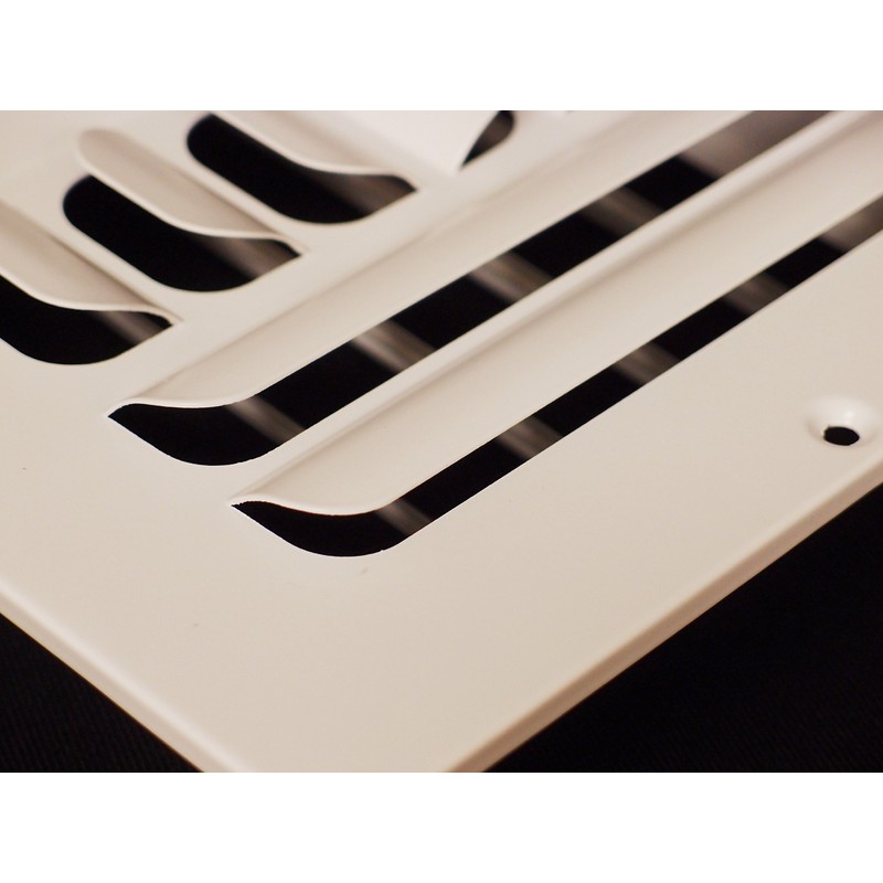 8"w X 4"h 3-Way Fixed Curved Blade AIR Supply Diffuser