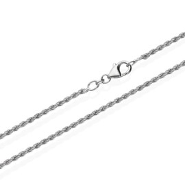 NKlaus Genuine 925 Sterling Silver Cord Chain Silver Chain 1.50 mm Wide, Sterling Silver, No Gemstone