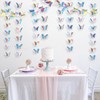 G2PLUS 9m Iridescent Butterfly Garlands, 3D Holographic Butterfly Garlands, Hanging
