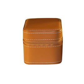 Whatna Genuine Leather Watch Case, 1 Watch, Storage Box, For Interia, High Class, Thick Leather, Waterproof, Shockproof, Storage Case, For Traveling, Business Trips, Carrying, Brown, Black (1976