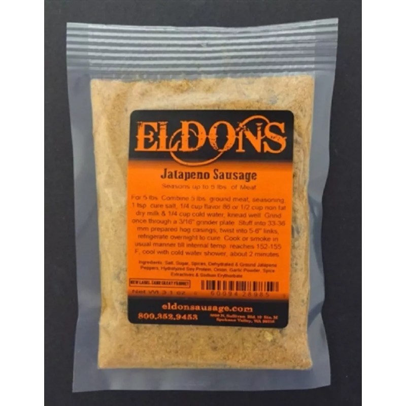 Eldons Jalapeno Sausage Seasoning Spices Seasons 5 Pounds of Meat