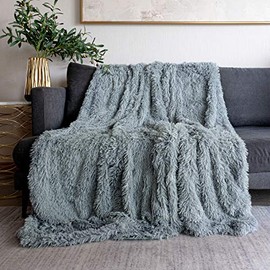 Faux Throw Blanket 50" x 60",Fuzzy Baby Blanket Cozy Plush Bedding Decorative Throw Blanket for Couch Sofa Bedroom,Microfiber Fluffy Throw Blanket