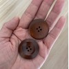 10 Round Brown Wooden Buttons Big Wooden Button 30mm with