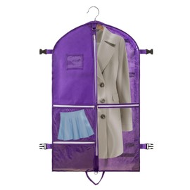 Premium Garment Bag, Foldable Garment Bag with 4 Pockets, Carry Handle and Buckles, Garment Bags for Suit, Full Dress, with Zip, Foldable Garment Bag for Travel, Storage, Dancers, Women, Children