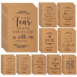 Kosiz 50 Pcs Christian Gift Bible Journal Verse Inspirational Notebooks Christian Prayer Journal Small Scripture Mini Notebook for Women Men Sunday School Pastor Church Favors