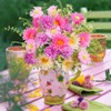 HO2NLE Fake Daisies Silk Flowers Wildflowers Artificial Spring Flower Bouquet