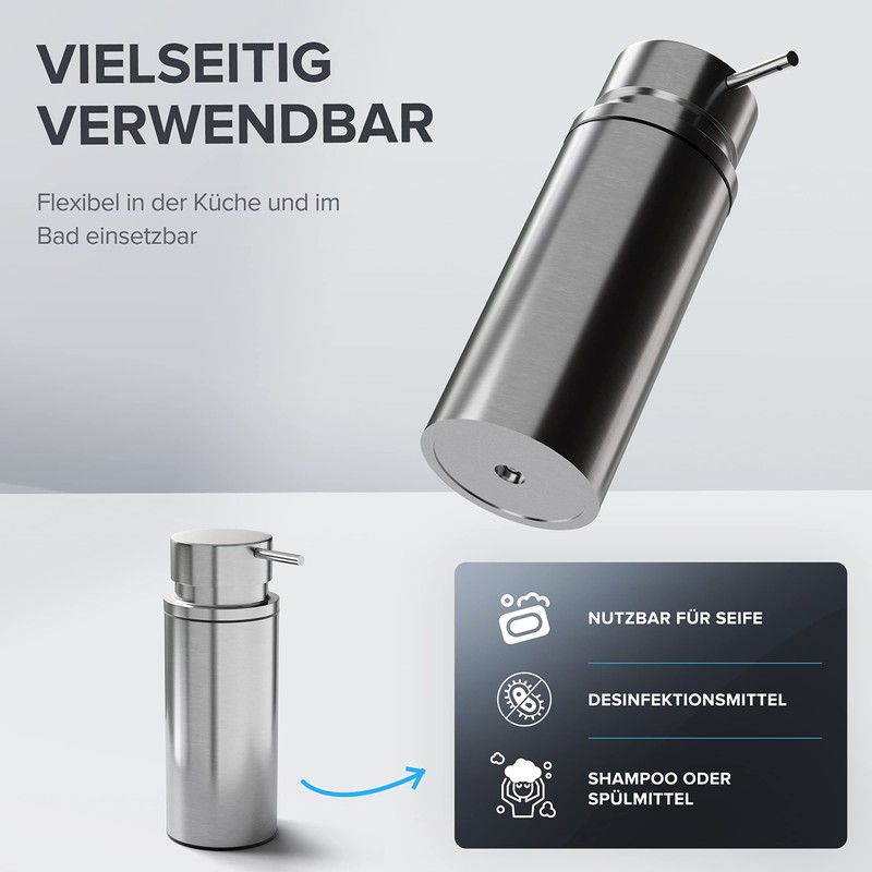ovimar Sletterhage Soap Dispenser | Silver | Stainless Steel |