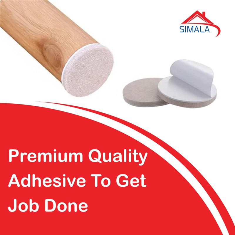 SIMALA 19mm Chair Leg Floor Protectors, 5mm Thick Furniture Pads