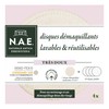 N.A.E. - Washable make-up remover discs Face - Reusable cottons - Oeko-tex - Organic cotton - 4 Discs