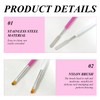 4 Pieces Of Double-Head Manicure Tools, Nail Smudge Brush, Multi-Function