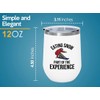 Snowboarding White Edition Wine Tumbler 12oz - Eating snow -
