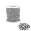 32 Feet Stainless Steel Ball Bead Chains with 50 Pcs