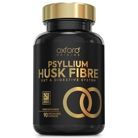 Psyllium Husk Fibre Supplement 4000mg with Inulin & Probiotics | Easy Two per Day Formulation for Gut Health | Constipation Relief for Adults, 45 Day Supply | Psyllium Husks Capsules Made in The UK