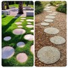 6 Pcs Round Stepping Stone Molds, 3 Size Reusable Cement