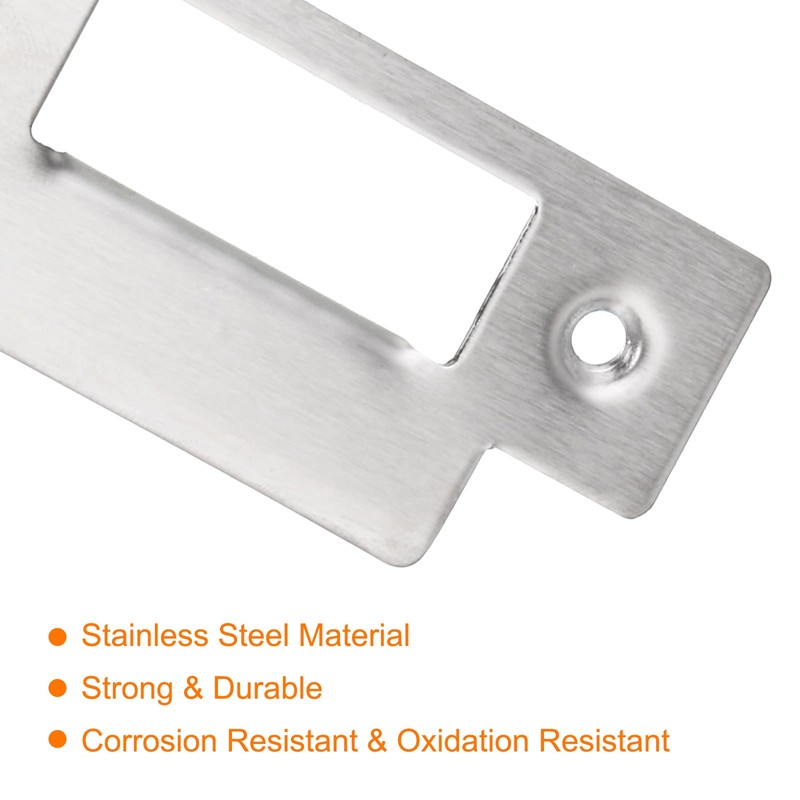 sourcing map Door Strike Plate, 155mm x 35mm 201 Stainless
