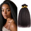Kinky Straight Bundles Human Hair Natural Black Yaki Human Hair
