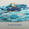 FANCY SHINY Sunflower String Bracelet Handmade Braided Rope Charms Boho