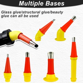 Caulking Kit Chalking Nozzles Tips Caulk Finisher Kit with Connection Bases Replacement 32 Pieces
