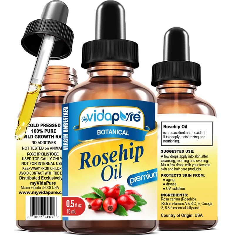 Aceite De Rosa Mosqueta Con Vitaminas A, C Y E