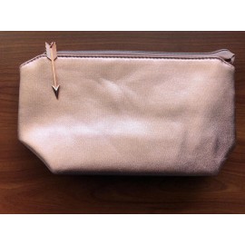 LANCOME Shiny bronze rose gold metallic Makeup Bag Case 2021