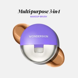 Wonderskin Dial-It-Up Brush – Adjustable 3-in-1 Makeup Brush for Foundation, Powder & Creams – Sheer to Full Coverage – Ergonomic Precision Design