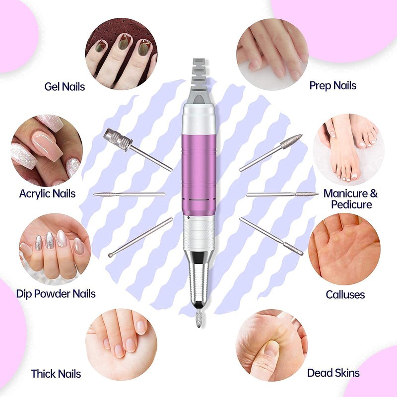 Delanie Electric Nail Drill Professional 35000 RPM Rechargeable Portable E-File