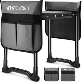 KVR Garden Kneeler Seat Heavy Duty, Upgraded Garden Bench Widened 10.2", Anti-Rust & Anti-Wear, Foldable Gardening Stool Prevents Back Pain Knees, Gift for Women Men, Seniors, Mom, Dad